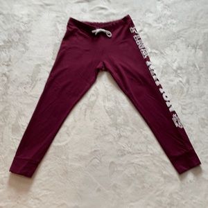 Pink, size S, Burgundy Cropped Joggers.